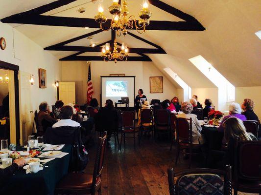 Our upstairs Boardroom, can be a great meeting space or can transform into a beautiful rustic wedding location.