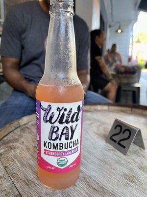 Strawberry lavender kombucha