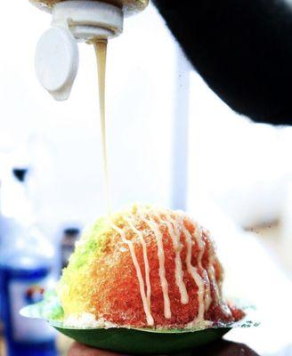 Shave ice w/ condensed milk