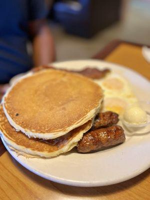 Pancakes and sausage