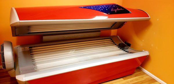 Red light therapy bed. Colorful and fun!