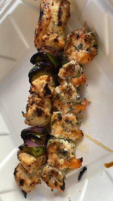 Side of Shrimp Skewer and Side of Chicken Kabob