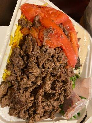 LAMB SHAWARMA PLATE (SERVED MONDAY, WEDNESDAY, THURSDAY, SATURDAY, AND SUNDAY)