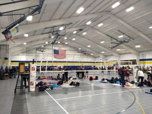 Indoor volleyball courts