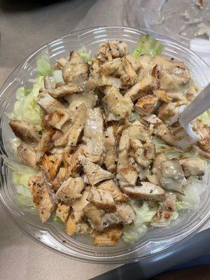 Grilled chicken salad. Soooo delicious.