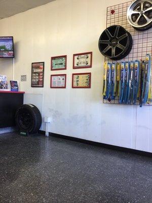 Tire rotation and oil change.