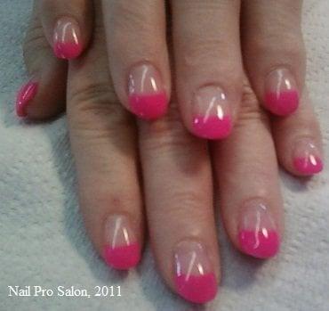 This was so pretty, manicure with pink on top!