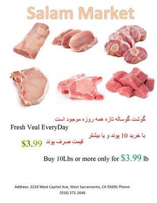 Specials on meats