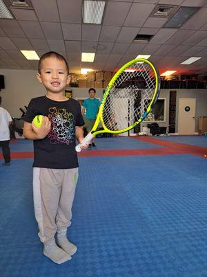 Future tennis player?