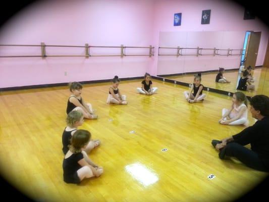 Miss Pam teaching pre-ballet!