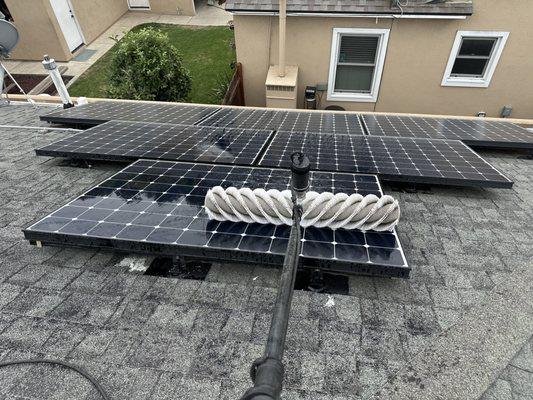 Solar powered brush cleaning in Long Beach CA