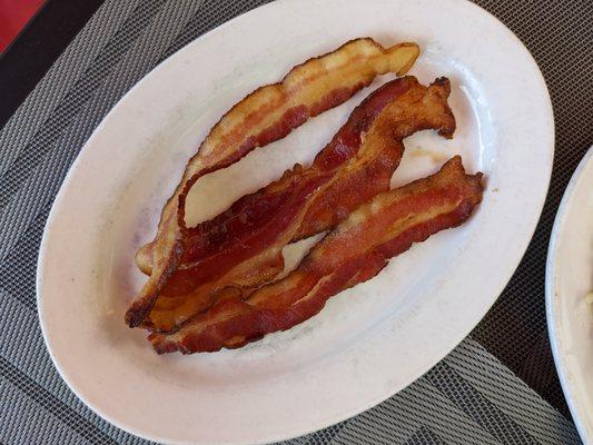 Bacon was okay - was a bit overcooked for my liking.