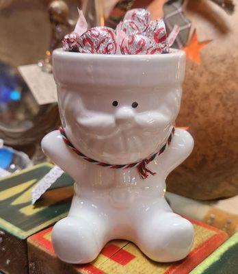 SITTING SANTA CLAUS CANDY DISH