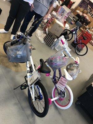 2 bikes w/helmets I have donated.