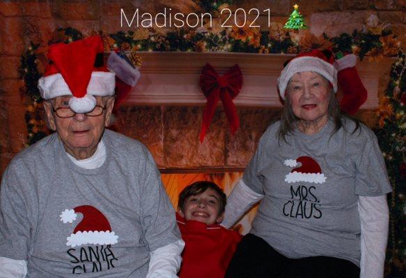 Christmas with Grandparents and great grandchildren