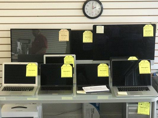 Refurbished MacBooks galore at Ray's Connecting Point in Clearwater.