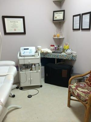 This is the Key West Electrolysis treatment room.  Your privacy and safety are a priority!