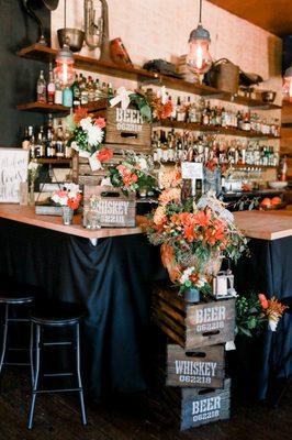 The bar for our reception