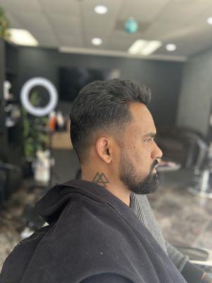 Gentlemen hair cut and beard