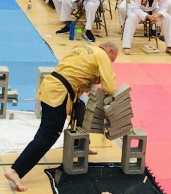 GM Corrie demonstrates a power break on concrete at recent event 2019.