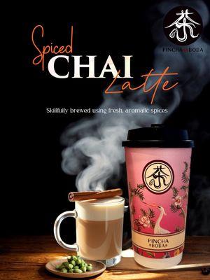 Freshly brewed with aromatic spice and tea. Enjoy it hot on a cold day.