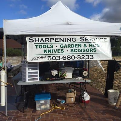 Bring your kitchen knives, garden clippers and scissors for sharpening while you shop.