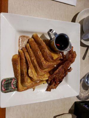 Cinnamon  French Toast with Bacon.