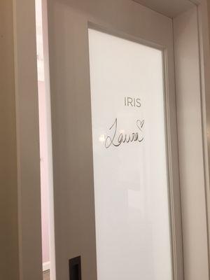 They place your name on the dressing room door! Cute!