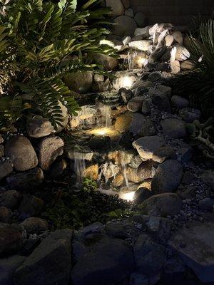 Backyard waterfall