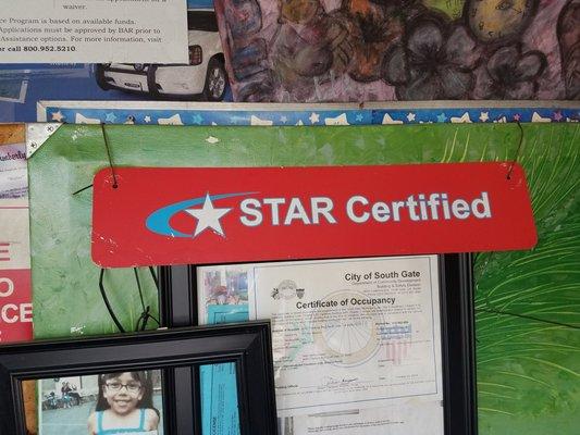 We are *Star Certified*