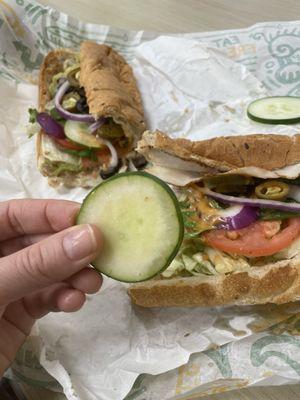 Rotted vegetables and the skimpiest sandwich ever