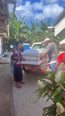 Beautiful casket provided by Nancy and team.   It was a beautiful casket Nancy