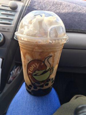 Caramel Boba Flan Frappé.