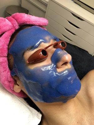 Customized mask with the Glow Up Facial