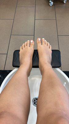 Classic pedi ($25) with callus removal ($8).