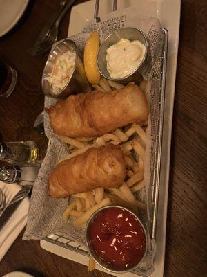 Fish n Fish and Chips Plate, shoestring fries really good.