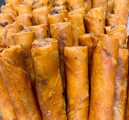 Beef lumpia 
( ground beef with veggies )