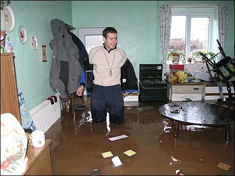 flooded house