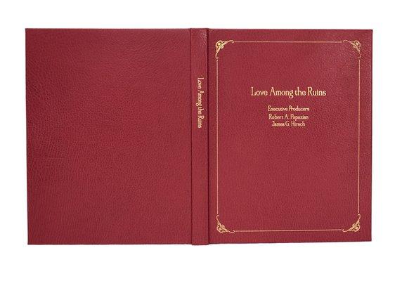 Deluxe leather hardcover script binding