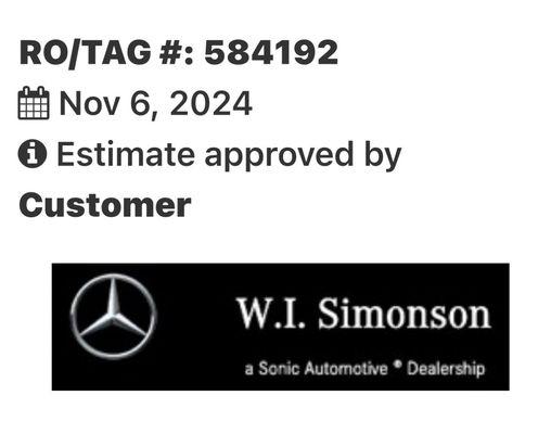 They will provide an online detailed diagnosis with estimates for your approval