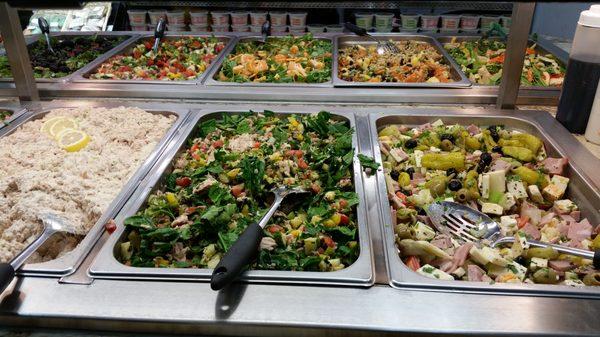 Fresh and appetizing salad bar