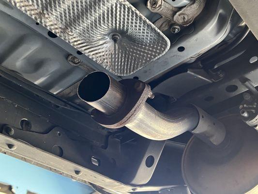 Missing Rear Catalytic Converter (sawed off)