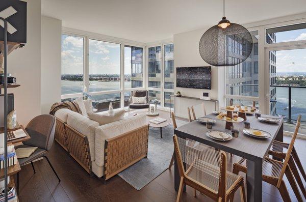 Corner Apartment with water views.