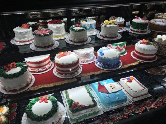 Great selection of holiday cakes