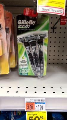 Gillette Mach 3 razors #3 x2  Cvs Washington Bos Weds 4-10-2024