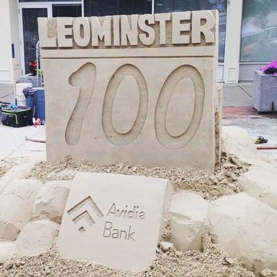 2015 Leominster Summer Stroll - The Avidia Bank Sand Castle commemorating Leominster's 100 Years.