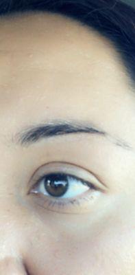 The Lady overly Trimmed my ALREADY Thin eyebrows. She trimmed them before threading.