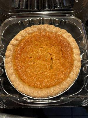 Mini sweet potato pie! Filling is perfection, crust isn't.