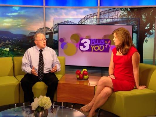 Dr. Parker talking with Julie Edwards today on (WRCB) 3 Plus You about the Lyric.