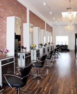 The view when you walk in the salon.